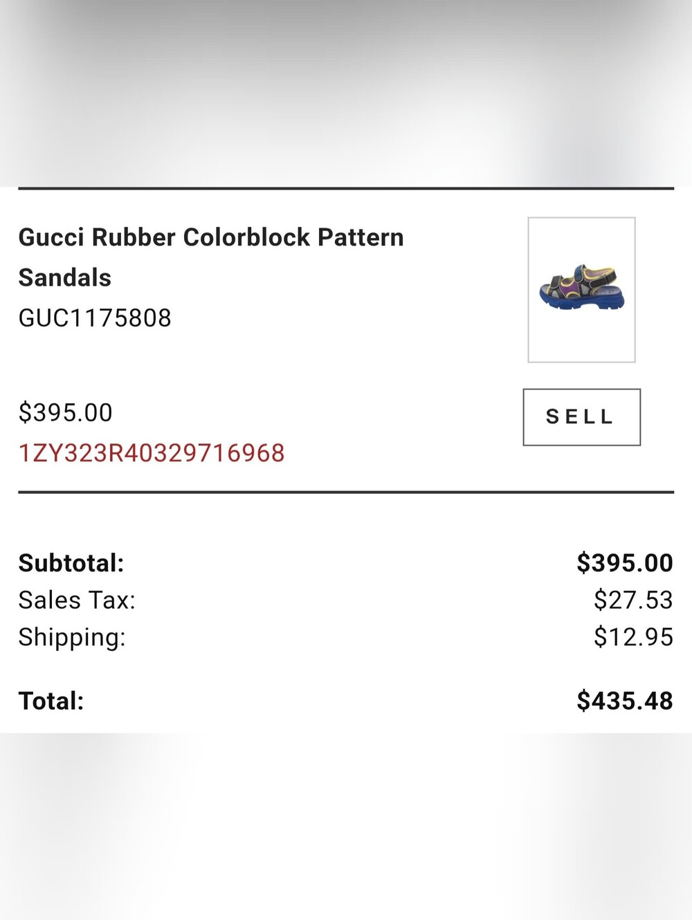 Gucci Rubber Colorblock Pattern Sandals - Picture 6 of 6